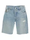 Levi's 501 Original Frayed-edge Shorts In Blue