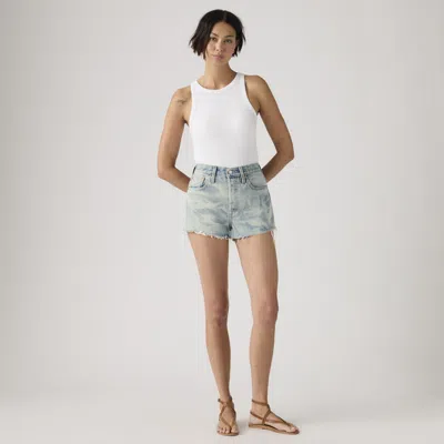 Levi's 501 Original High Rise Shorts In Blue