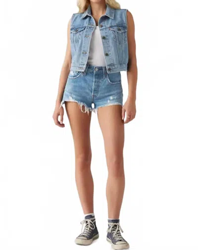 Levi's 501 Original High Rise Shorts In Oxnard Athens In Blue