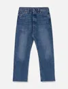 Levi's 501 Pleated Crop Jeans In Blue