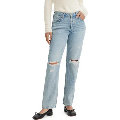 Levi's® 501® Ripped High Waist Straight Leg Jeans In Morning Joyride