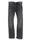 Levi's 501 Selvedge Fice-pocket Cotton Jeans In Gray