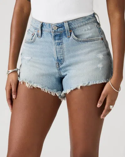 Levi's 501 Shorts Womens Got Looks Denim Cotton Wash High Rise Gbo3821 In Blue