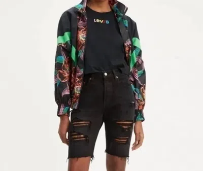 Levi's 501 Slouch Shorts In Black In Multi