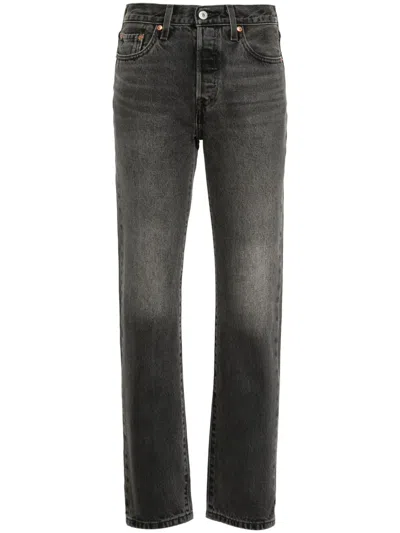 Levi's Ribcage Straight Ankle Jeans In Black
