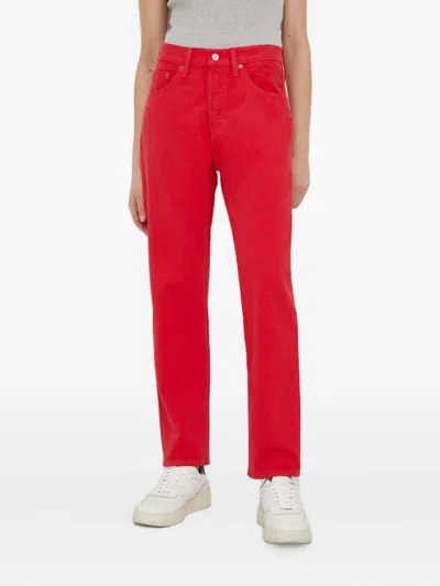 Levi's 501 Straight Jeans In Red