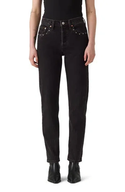 Levi's® 501® Studded High Waist Straight Leg Jeans In Black