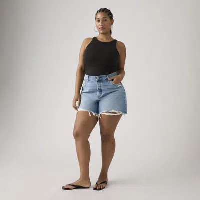 Levi's 501 Women's Original High-rise Shorts (plus Size) 24 In Blue