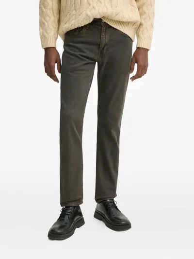 Levi's 502 Logo-patch Jeans In Brown