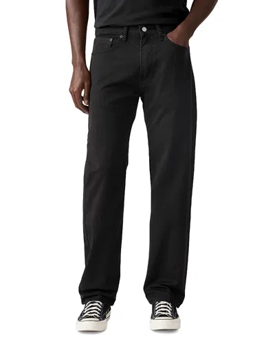 Levi's 505 Original Straight Fit Jeans In Somewhere Beyond Rinse In Black