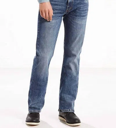 Levi's 527 Slim-fit Boot-cut Stone Wash Jeans In Medium Indigo In Blue