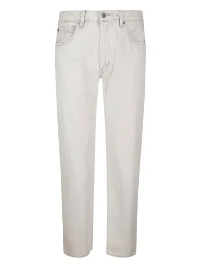 Levi's 555 Logo-patch Straight-leg Jeans In Gray