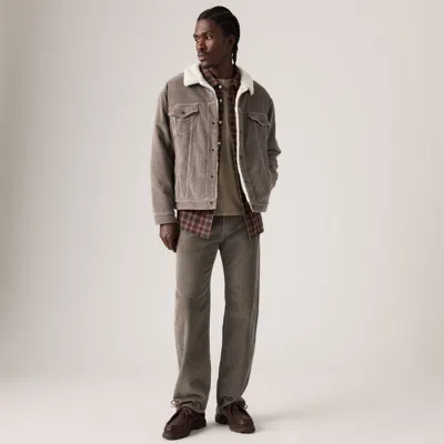 Levi's 555 Relaxed Straight Corduroy Pants In Gray
