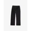 Levi's Black 555 Straight-leg Stretch-denim Blend Jeans 4-8 In Black