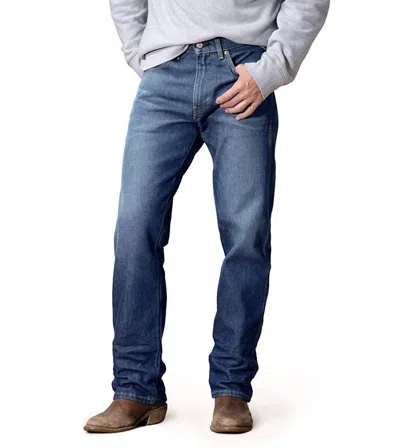 Levi's 556 Western Fit Mid-rise Stackable Straight-leg Stretch Jeans In So Lonesome In Blue