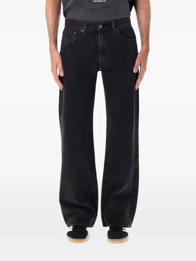 Levi's Black Skateboarding Super Baggy Jeans In City Blackberry