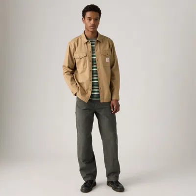 Levi's 568 Loose Straight Double-knee Carpenter Men's Pants 34x34 In Green