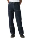 Levi's 568 Loose Straight Fit Double Knee Jeans In Morning Classical In Blue