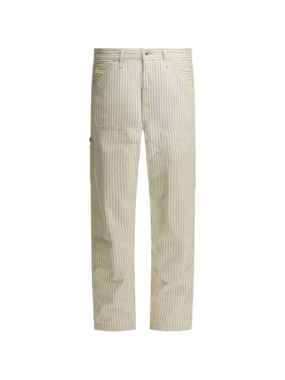 Levi's 568 Stripe-print Carpenter Trousers In Neutral