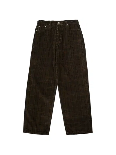 Levi's 578 Baggy Plaid Corduroy Trousers In Multi
