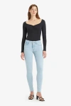 Levi's 711 Double Button Skinny Jeans In Blue