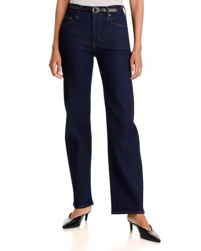 Levi's 723 High Rise Straight Jeans In True Blue Rinse