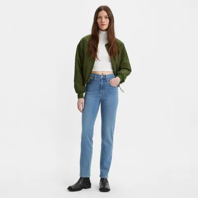 Levi's 724 High Rise Slim Straight Cropped Women's Jeans 27 In Blue