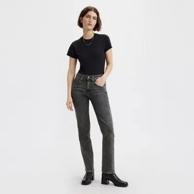 Levi's 724 High Rise Slim Straight Women's Jeans 28x28 In Gray