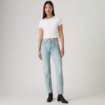 Levi's 724 High Rise Straight Jeans In Blue