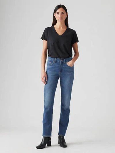 Levi's 724 High Rise Straight Women's Jeans 27x32 In Warm Hidden Corner