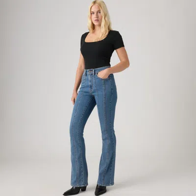 Levi's 725 High-rise Bootcut Seamed Women's Jeans 24x32 In Black