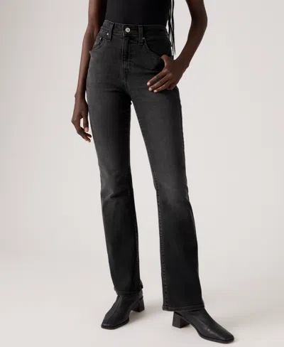 Levi's 725 Rhinestone High-waist Classic Stretch Bootcut Jeans In Black