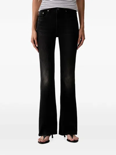 Levi's 726 Faded Flared-leg Jeans In Black