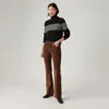 Levi's 726 High-rise Flare Corduroy Women's Pants 32x32 In Brown