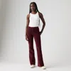 Levi's 726 High-rise Flare Corduroy Women's Pants 33x32 In Burgundy