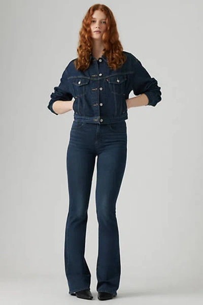 Levi's 726 High Rise Flare Jeans In Blue
