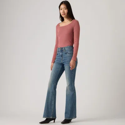 Levi's 726 High Rise Flare Jeans In Blue