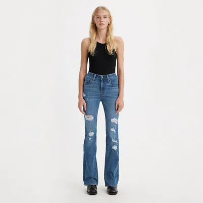 Levi's 726 High Rise Flare Women's Jeans 31x34 In Blue