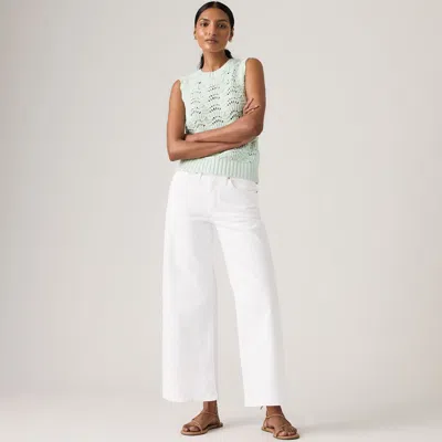 Levi's 728 High-rise Wide-leg Ankle Women's Jeans 30x27 In White