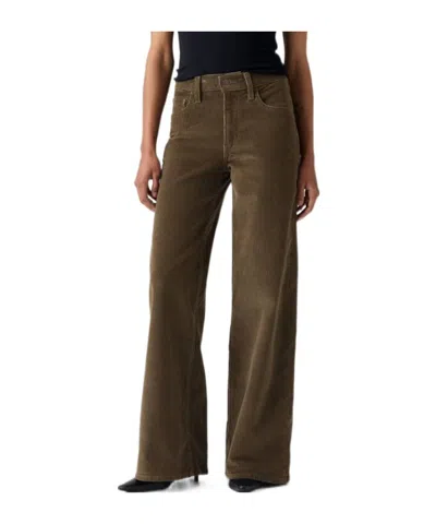 Levi's 728 High Rise Wide Leg Corduroy Pants In Brown