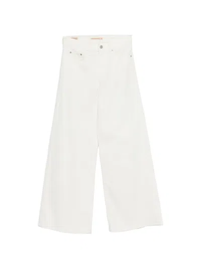 Levi's 728 High-rise Wide-leg Denim Jeans In White