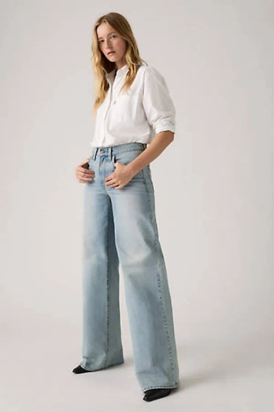 Levi's 728 High Rise Wide Leg Jeans In Blue