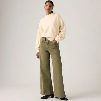 Levi's 728 High-rise Wide-leg Women's Jeans 32x32 In Green