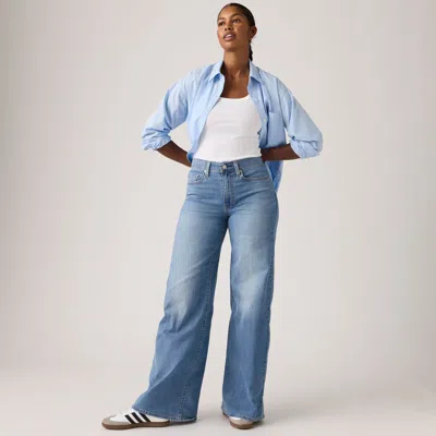 Levi's 728 Hight Rise Wide Leg Jeans In Multi