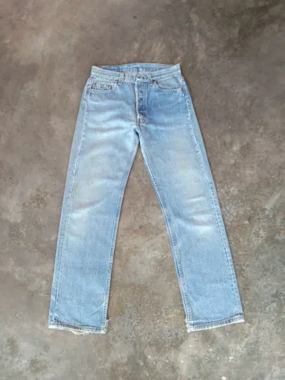 Pre-owned Levi's 80's Vintage Levis 501 Made In Usa Distressed Jeans 29x30