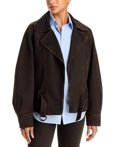 Levi's '80s Denim Belted Bomber Jacket In Over A Cup In Brown