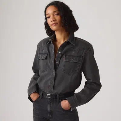 Levi's 80s Western Button Down Shirt In Black