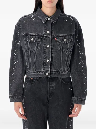 LEVI'S 90'S TRUCKER STUDS EMBELLISHED DENIM JACKET
