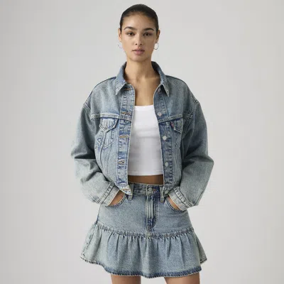 Levi's Levi S 90s Cropped Trucker Jacket In Blue
