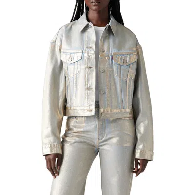 Levi's® '90s Metallic Shrunken Denim Trucker Jacket